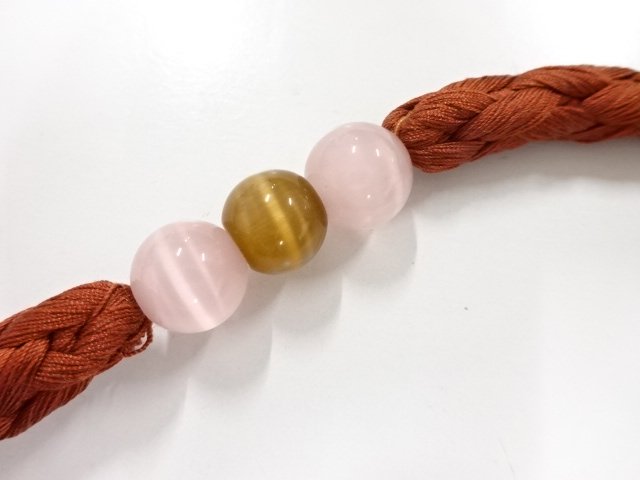 JAPANESE KIMONO / ANTIQUE UNUSED NATURAL STONE OBIDOME (SASH CLIP) / H